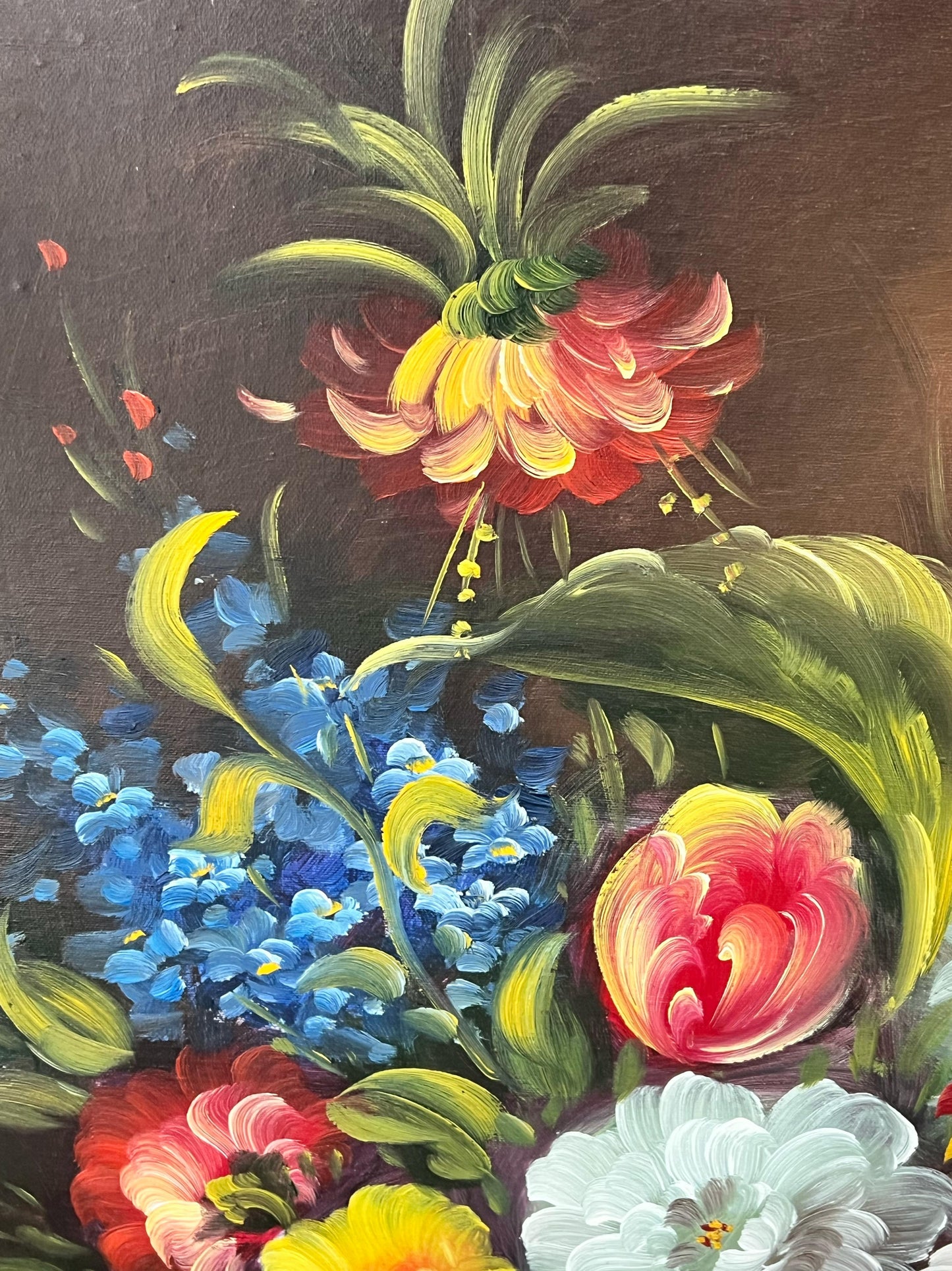 🎨✨ Cuadro de flores pintado al oleo ✨🎨