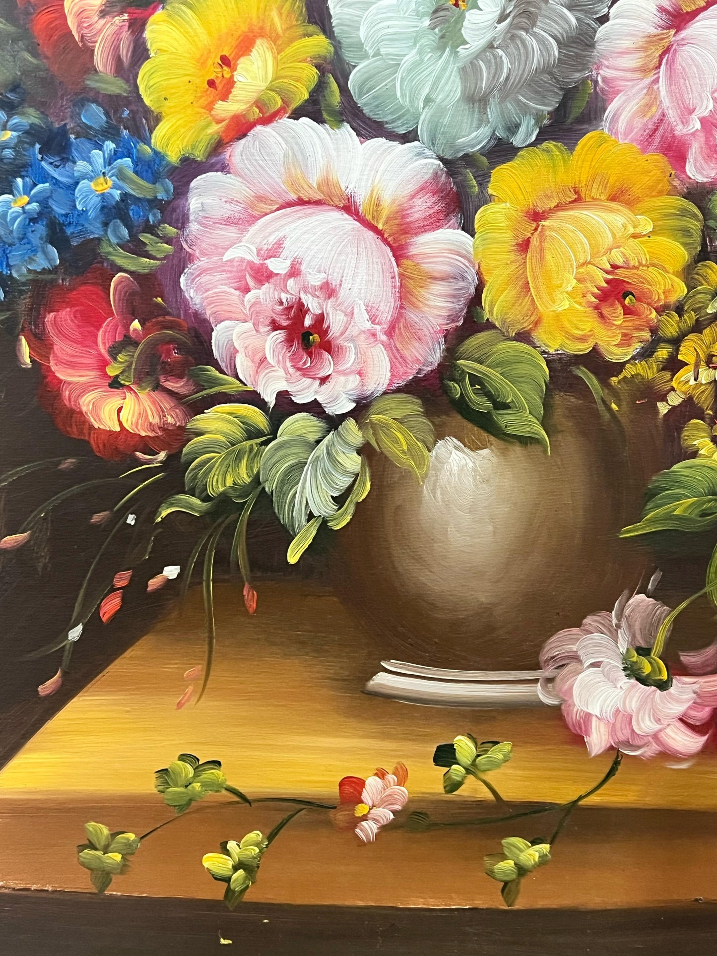 🎨✨ Cuadro de flores pintado al oleo ✨🎨