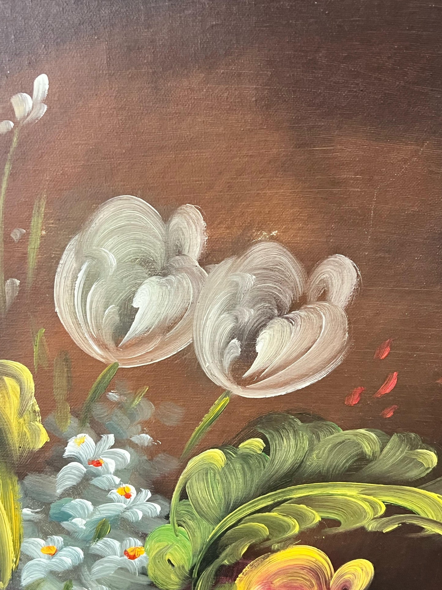 🎨✨ Cuadro de flores pintado al oleo ✨🎨