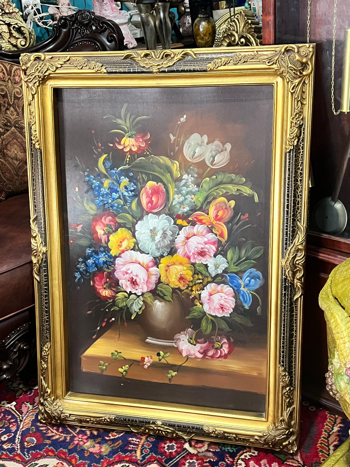 🎨✨ Cuadro de flores pintado al oleo ✨🎨