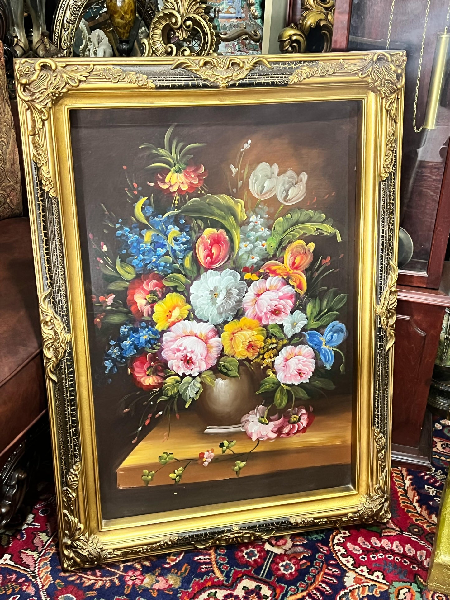 🎨✨ Cuadro de flores pintado al oleo ✨🎨