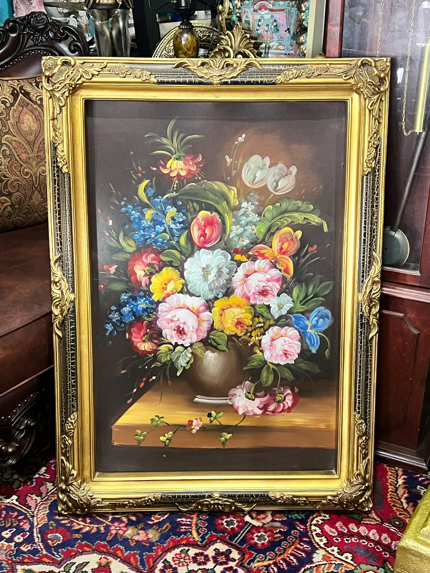 🎨✨ Cuadro de flores pintado al oleo ✨🎨