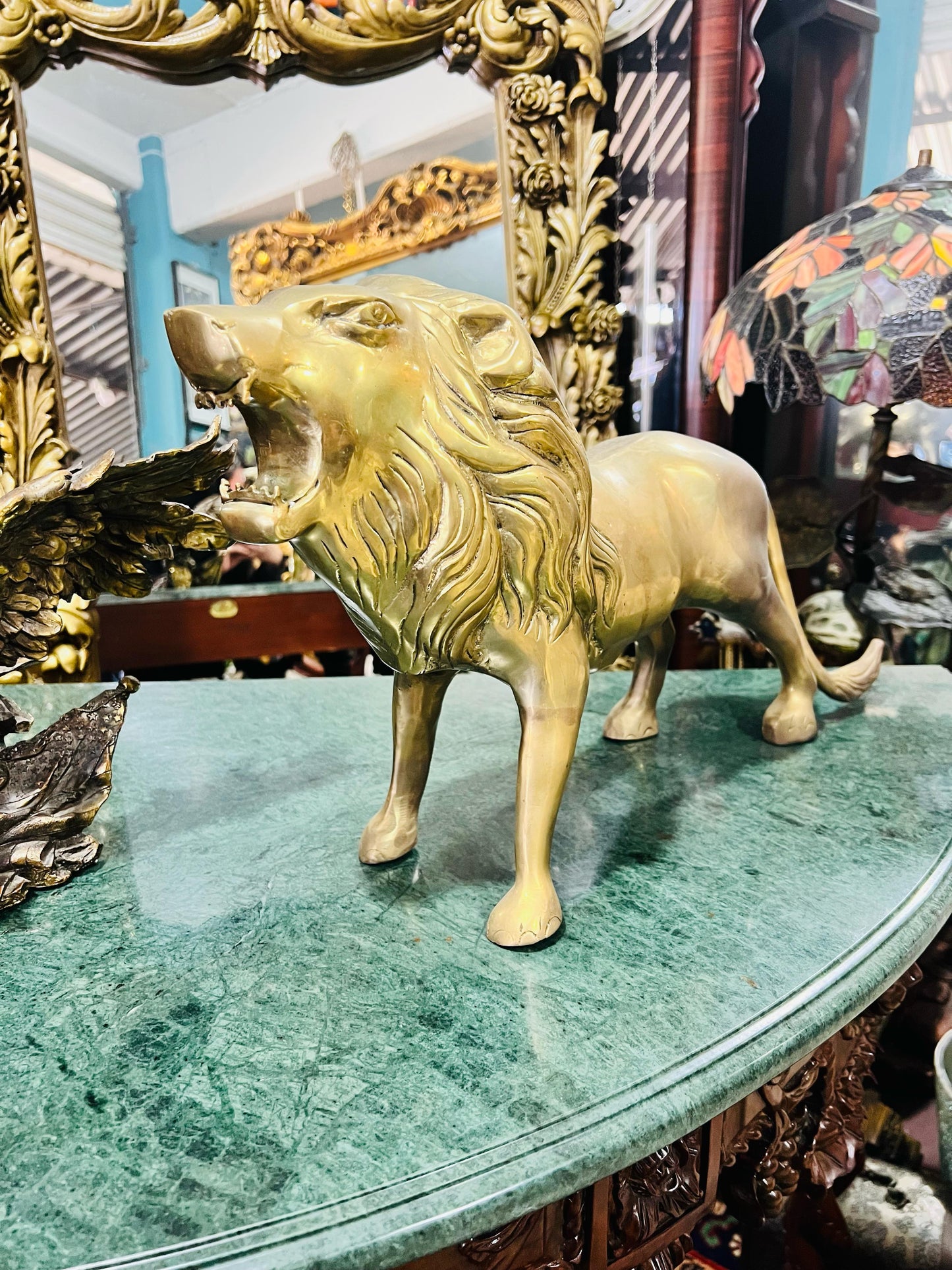 🦅 Bronze Sculpture of an Eagle in Flight with a Globe for Sale 🦅