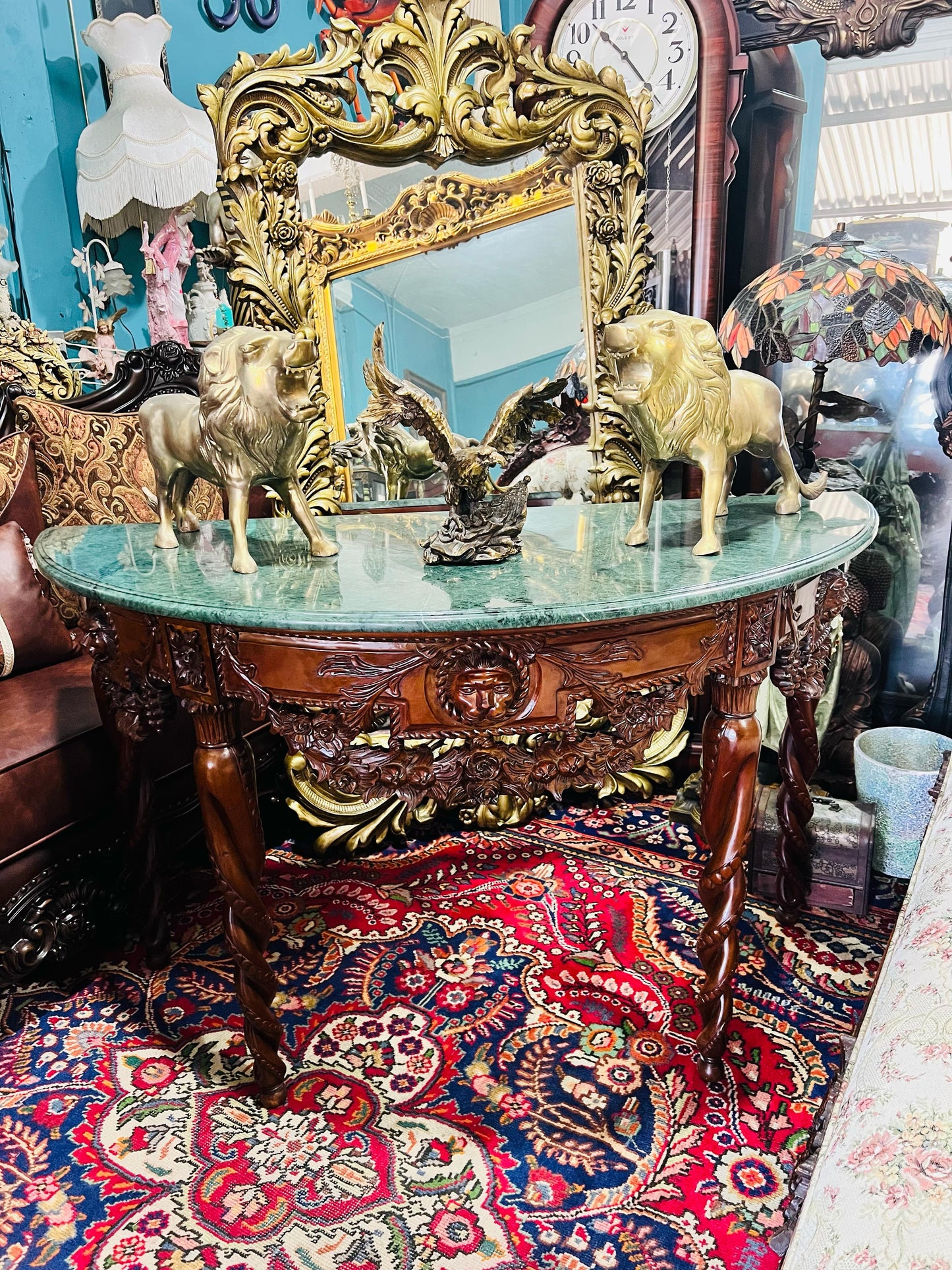 🦅 Bronze Sculpture of an Eagle in Flight with a Globe for Sale 🦅