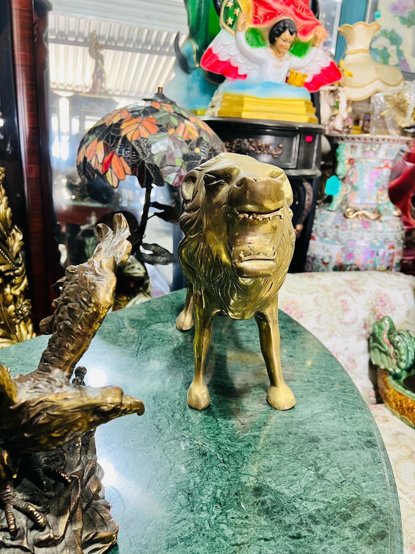 🦅 Bronze Sculpture of an Eagle in Flight with a Globe for Sale 🦅