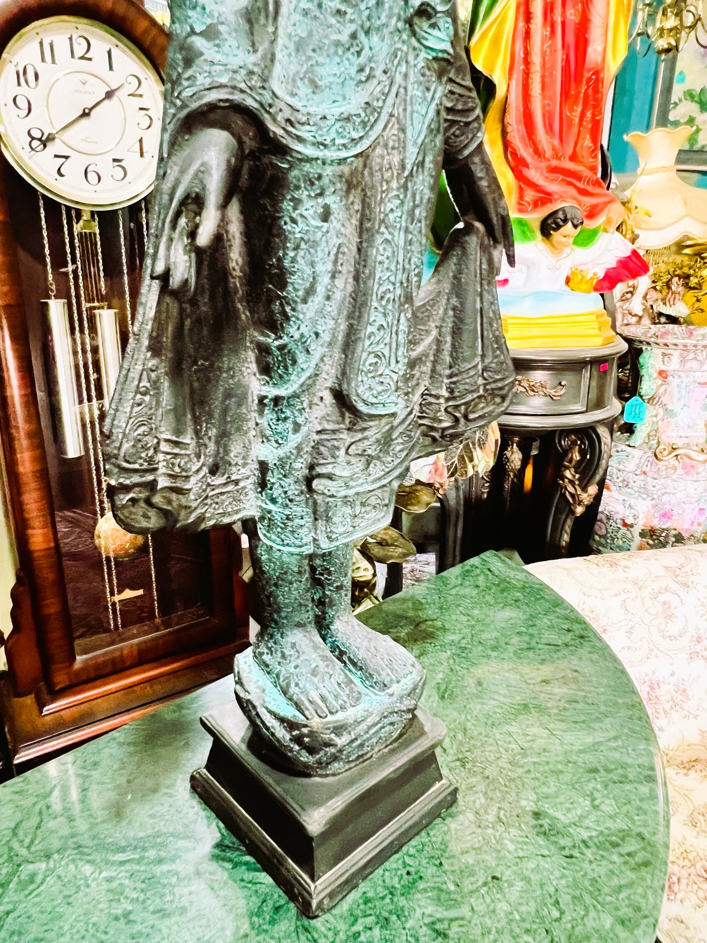🧘✨🌿 Escultura de Buda Oriental Tallada en Madera 🧘✨🌿