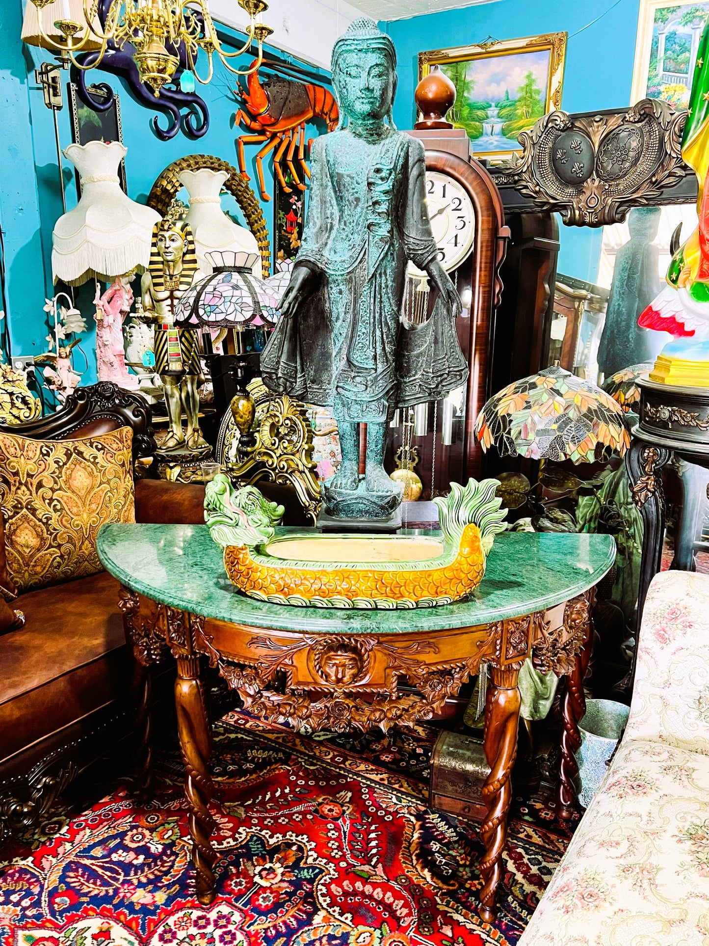 🐉Barco de Dragon de Ceramica de mediados del siglo XX🐉
