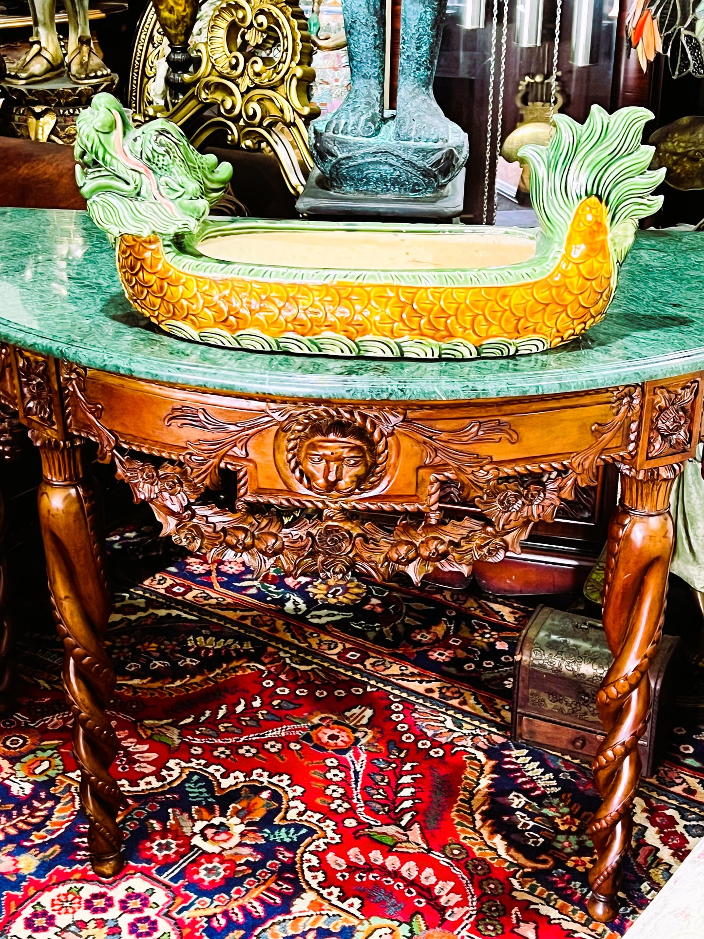 🐉Barco de Dragon de Ceramica de mediados del siglo XX🐉