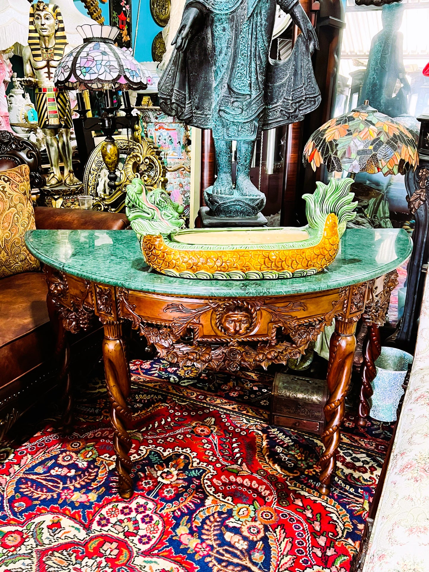 🐉Barco de Dragon de Ceramica de mediados del siglo XX🐉