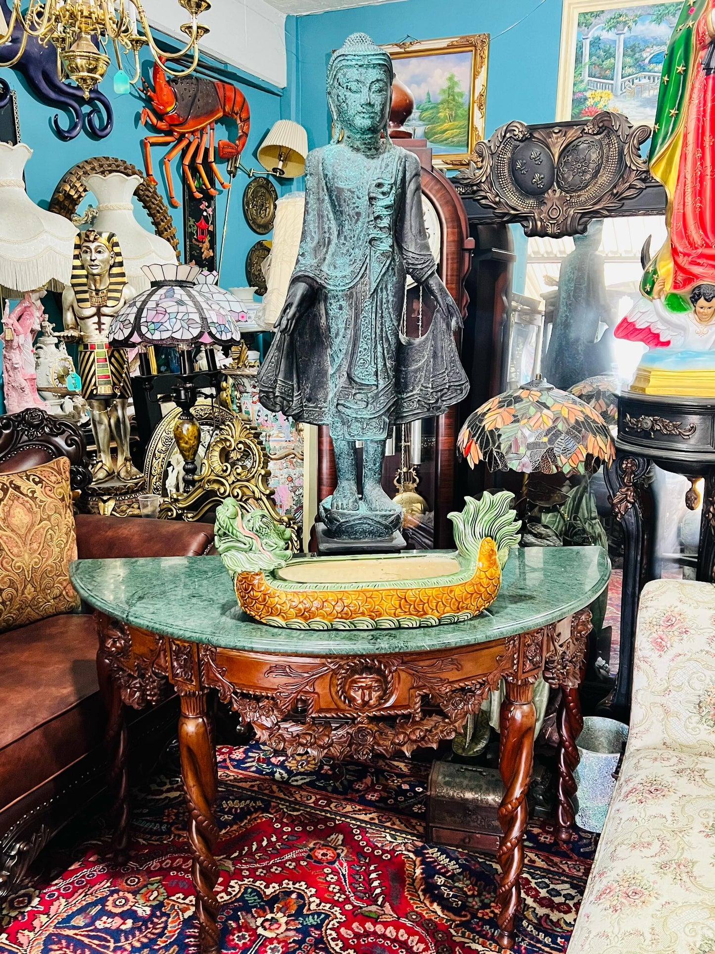 🐉Barco de Dragon de Ceramica de mediados del siglo XX🐉