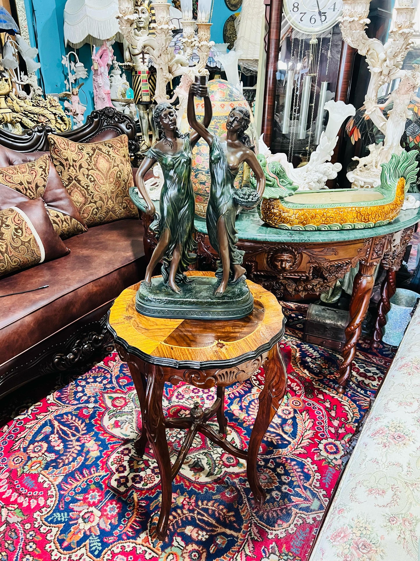 🦅 Bronze Sculpture of an Eagle in Flight with a Globe for Sale 🦅