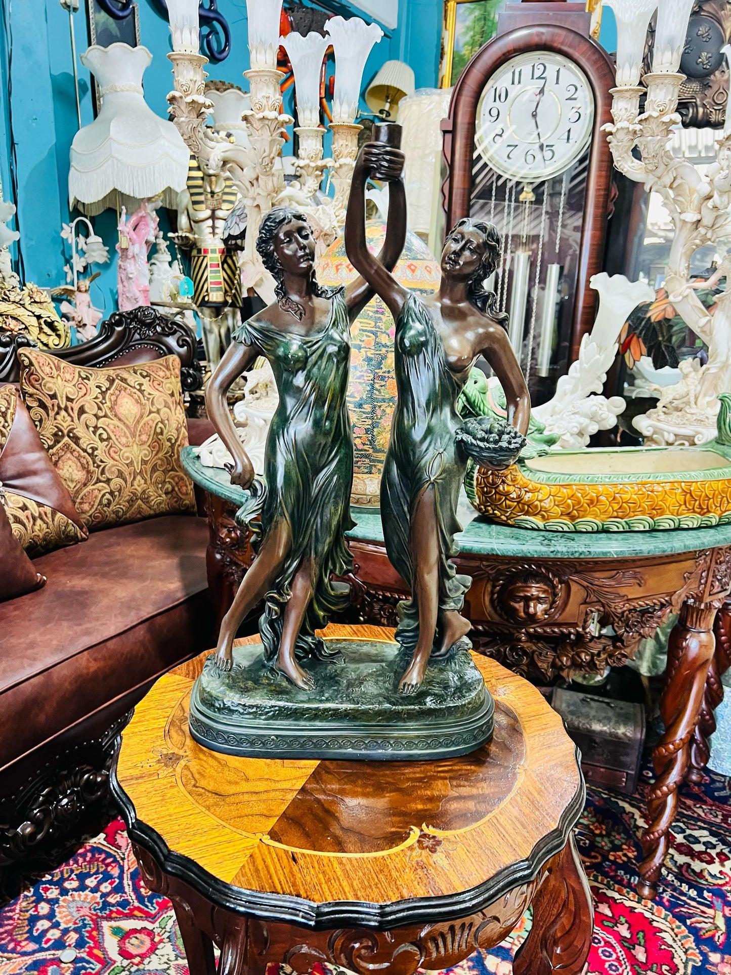 🦅 Bronze Sculpture of an Eagle in Flight with a Globe for Sale 🦅