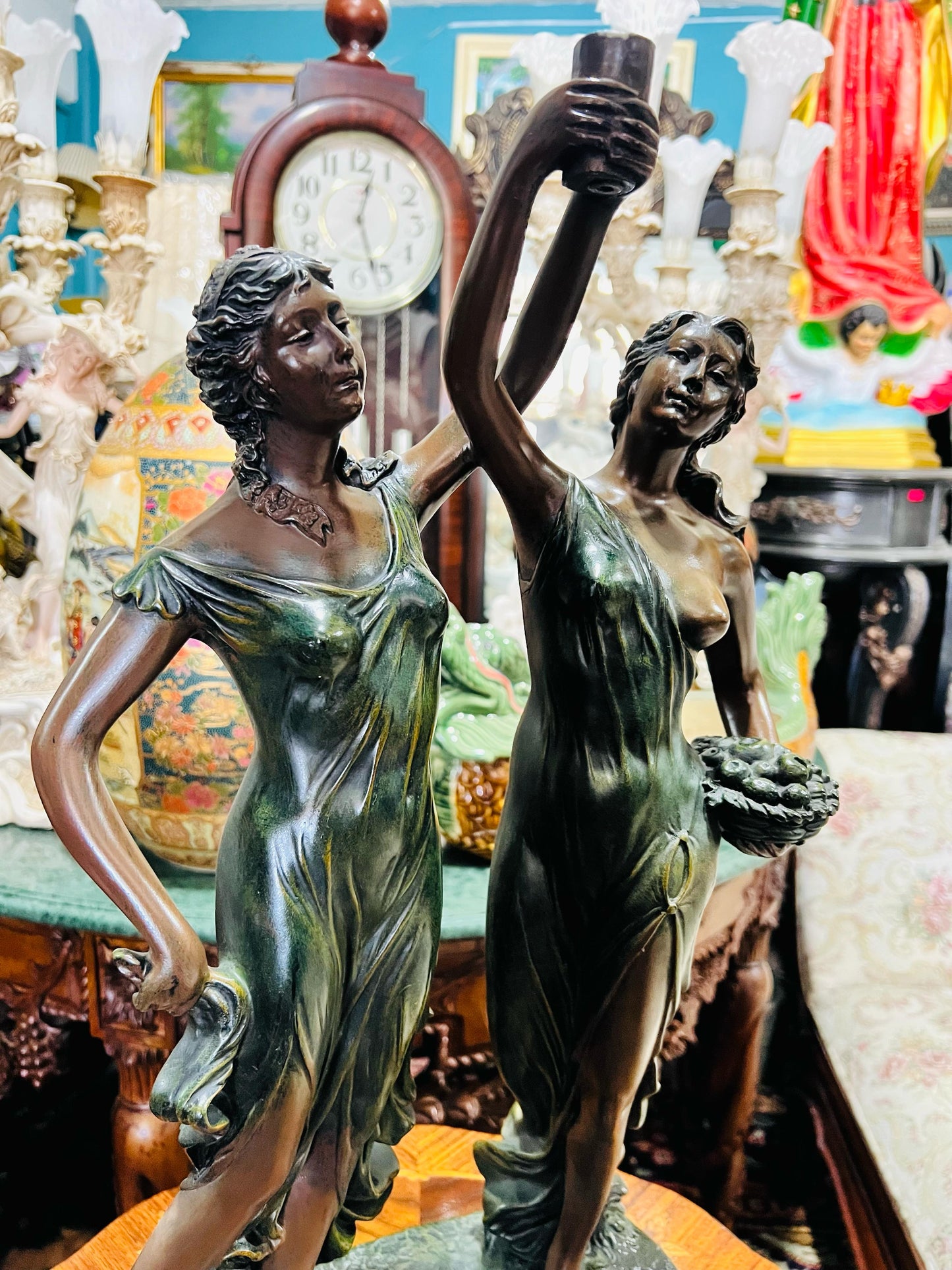 🦅 Bronze Sculpture of an Eagle in Flight with a Globe for Sale 🦅