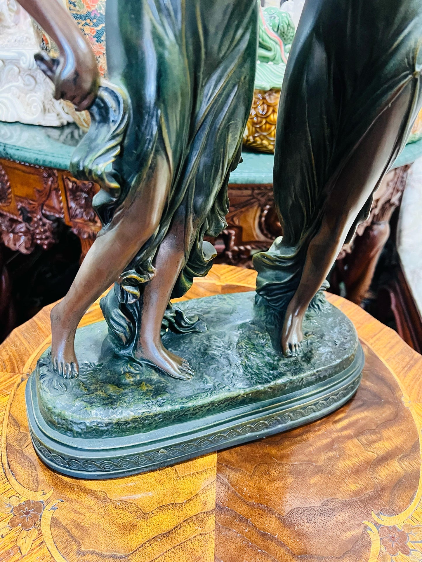🦅 Bronze Sculpture of an Eagle in Flight with a Globe for Sale 🦅