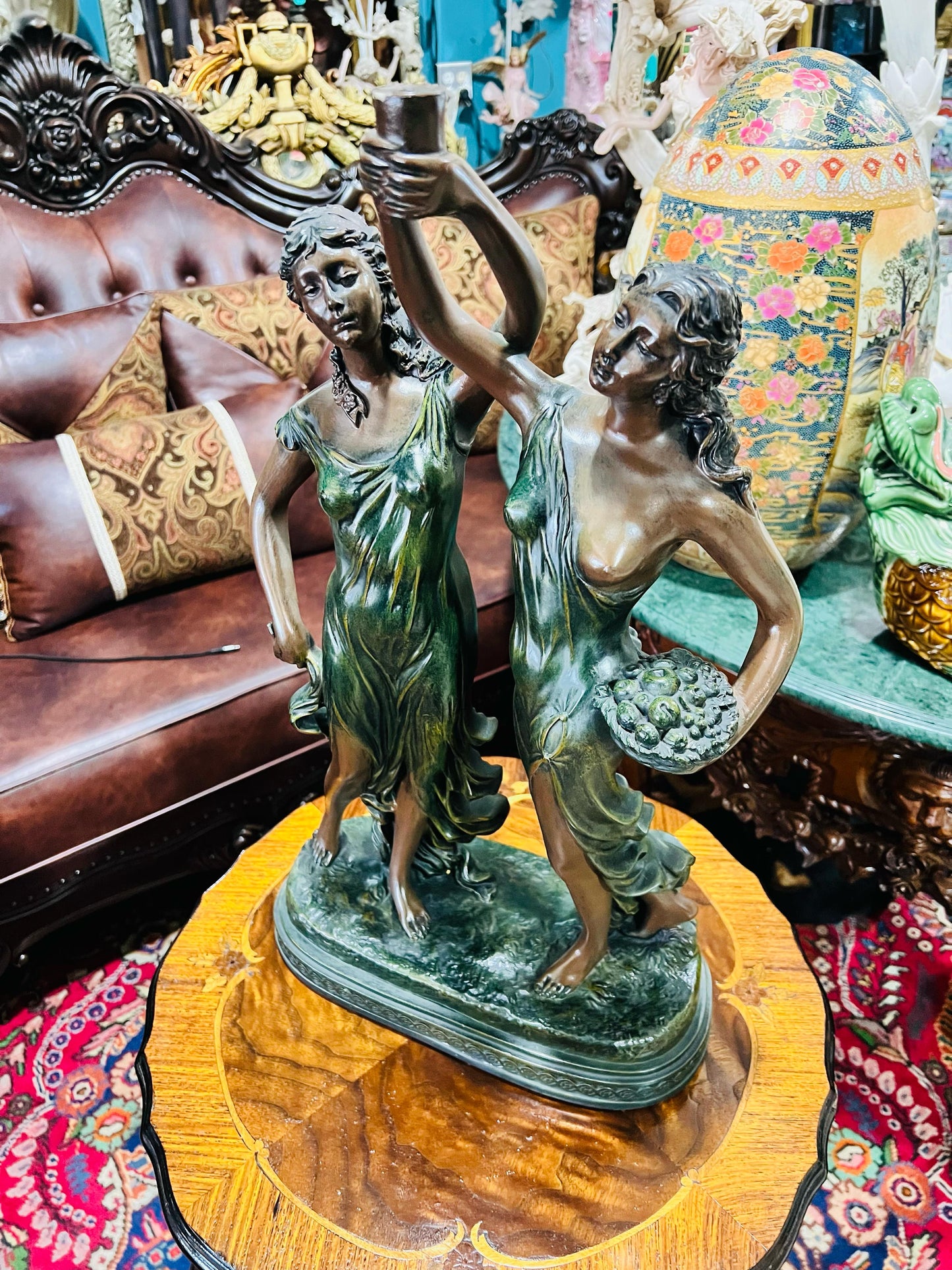 🦅 Bronze Sculpture of an Eagle in Flight with a Globe for Sale 🦅