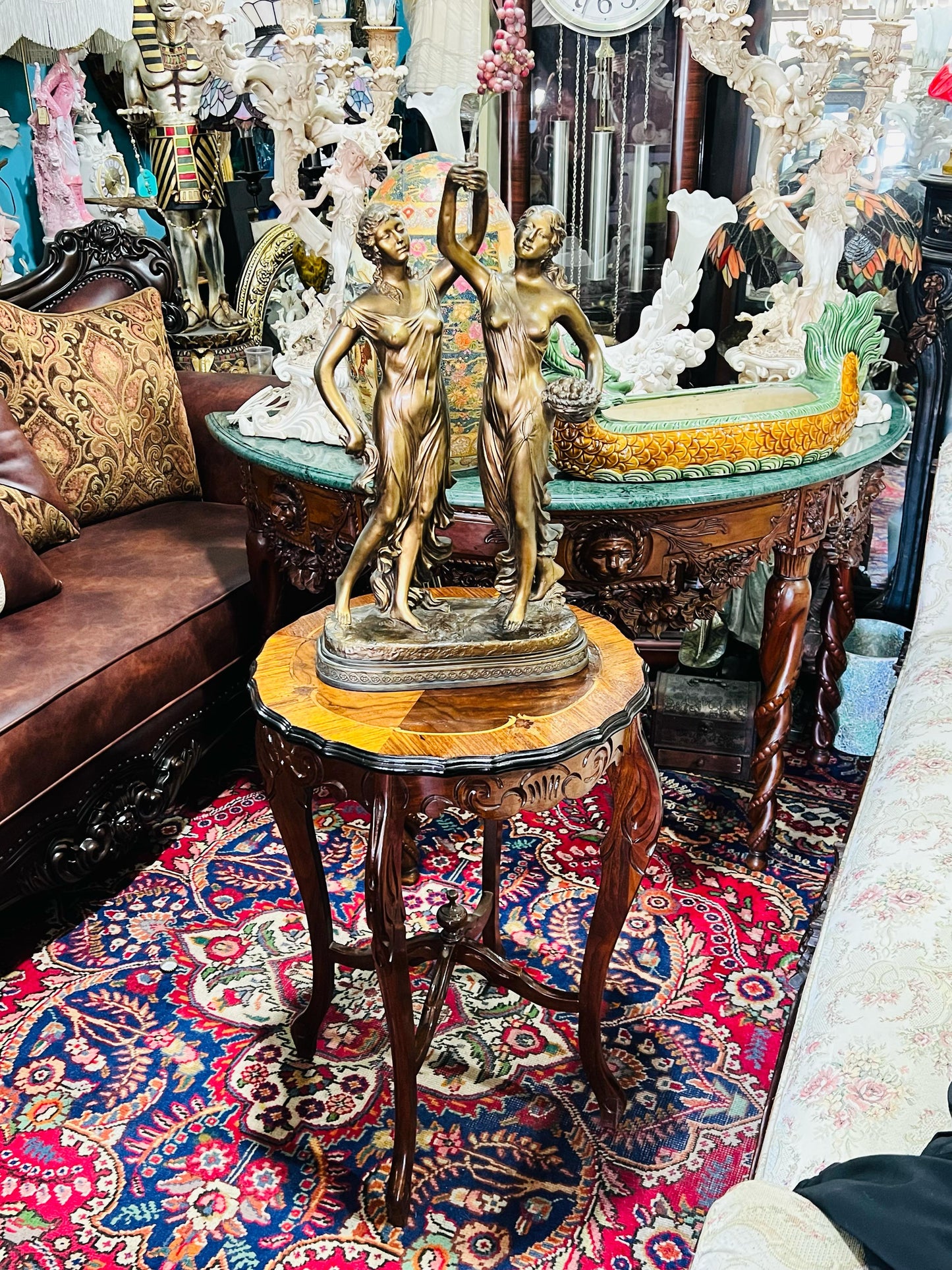 🦅 Bronze Sculpture of an Eagle in Flight with a Globe for Sale 🦅