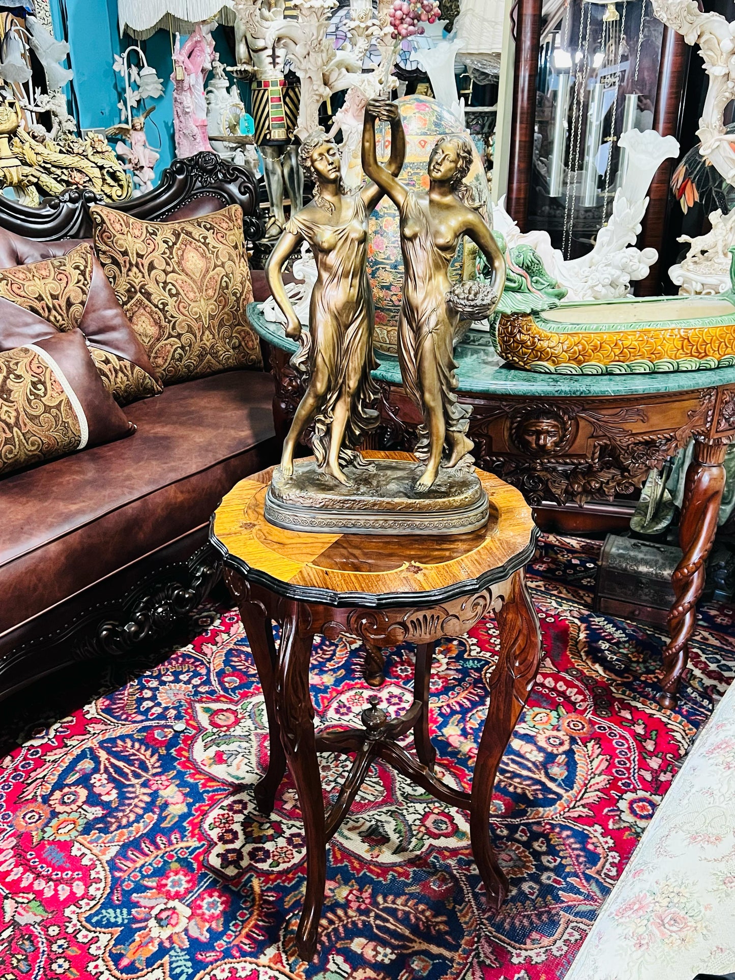🦅 Bronze Sculpture of an Eagle in Flight with a Globe for Sale 🦅