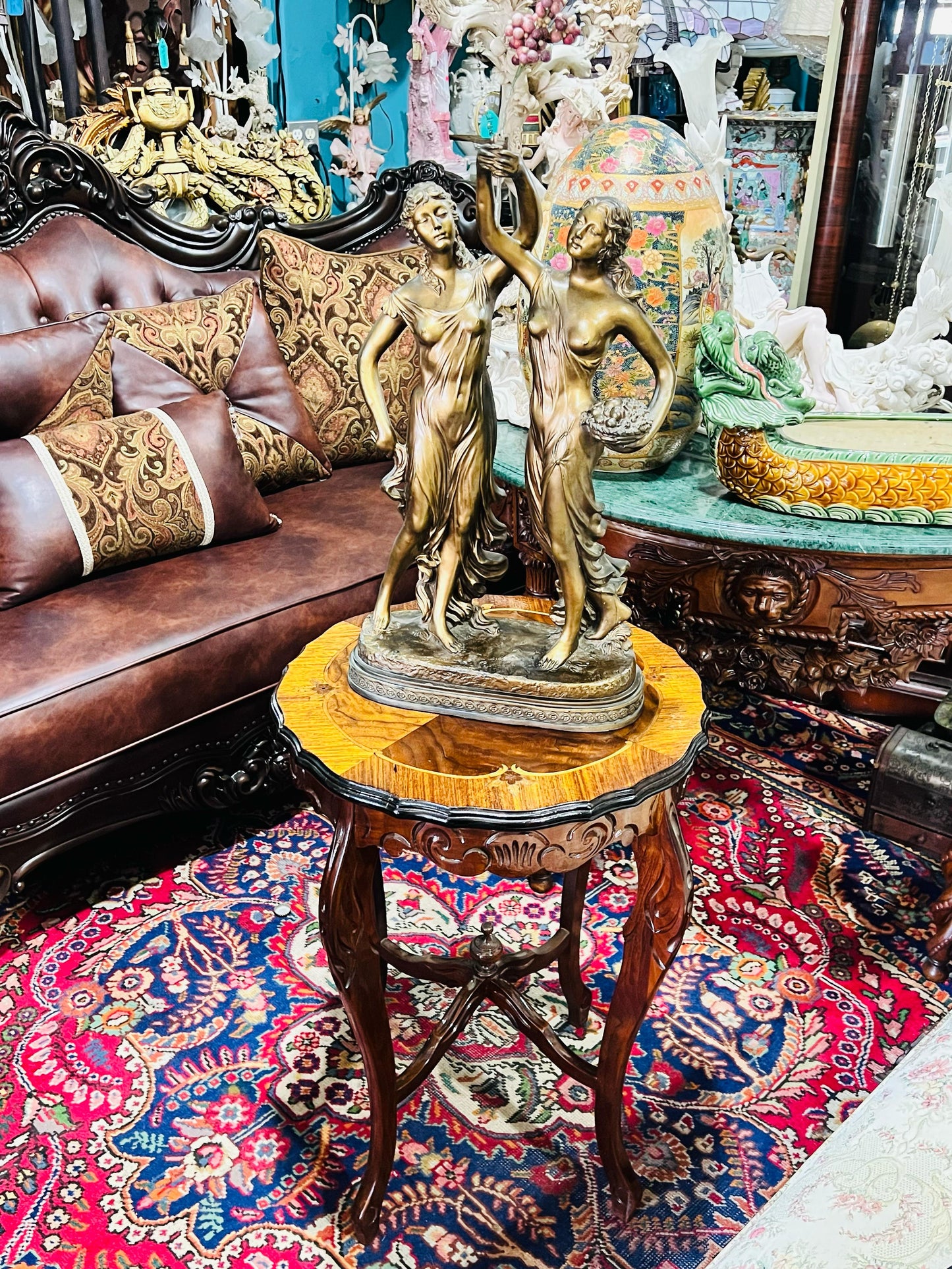 🦅 Bronze Sculpture of an Eagle in Flight with a Globe for Sale 🦅