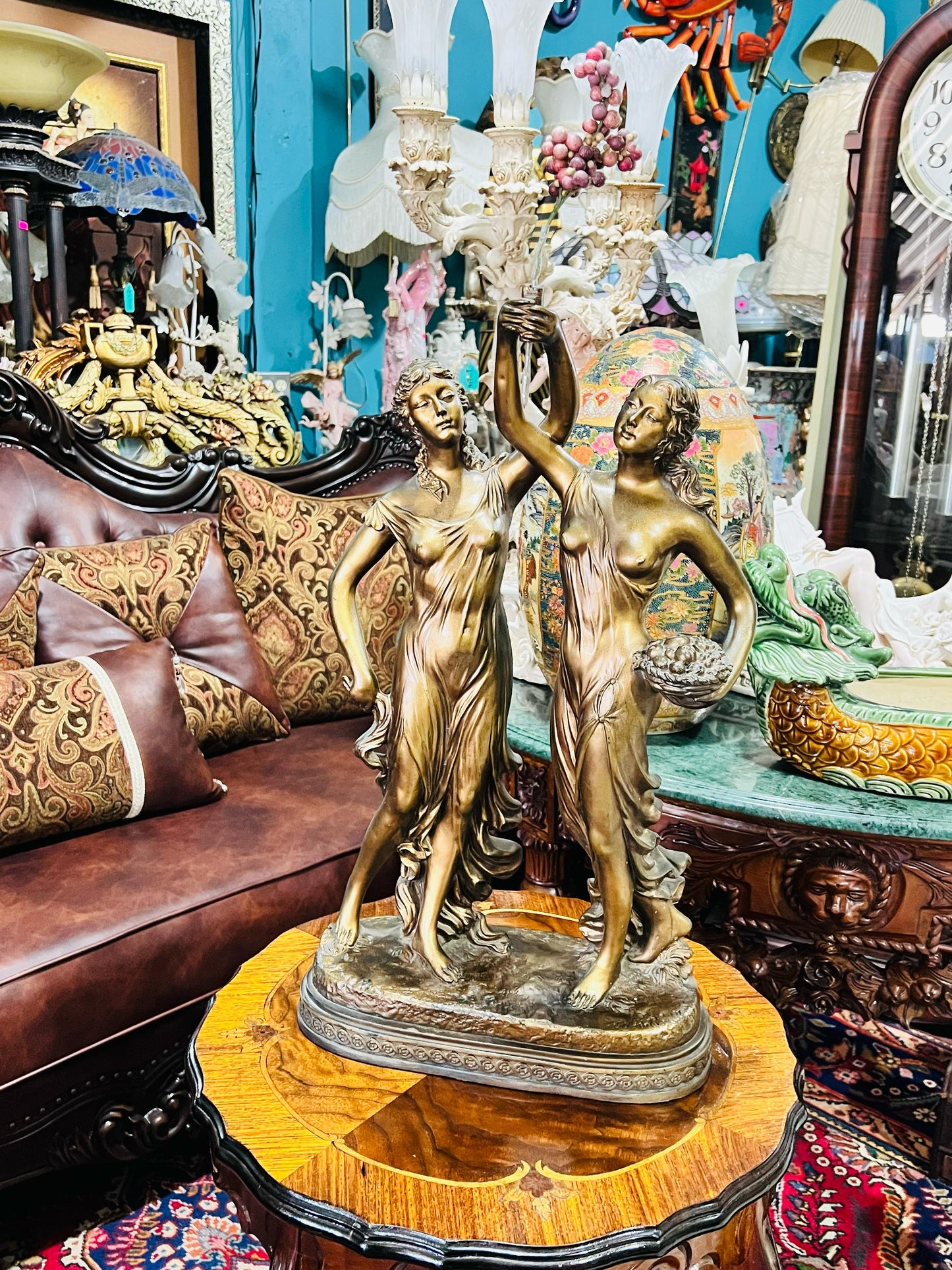 🦅 Bronze Sculpture of an Eagle in Flight with a Globe for Sale 🦅