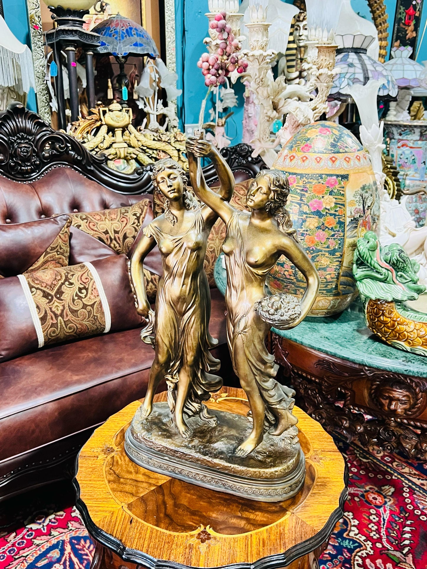 🦅 Bronze Sculpture of an Eagle in Flight with a Globe for Sale 🦅