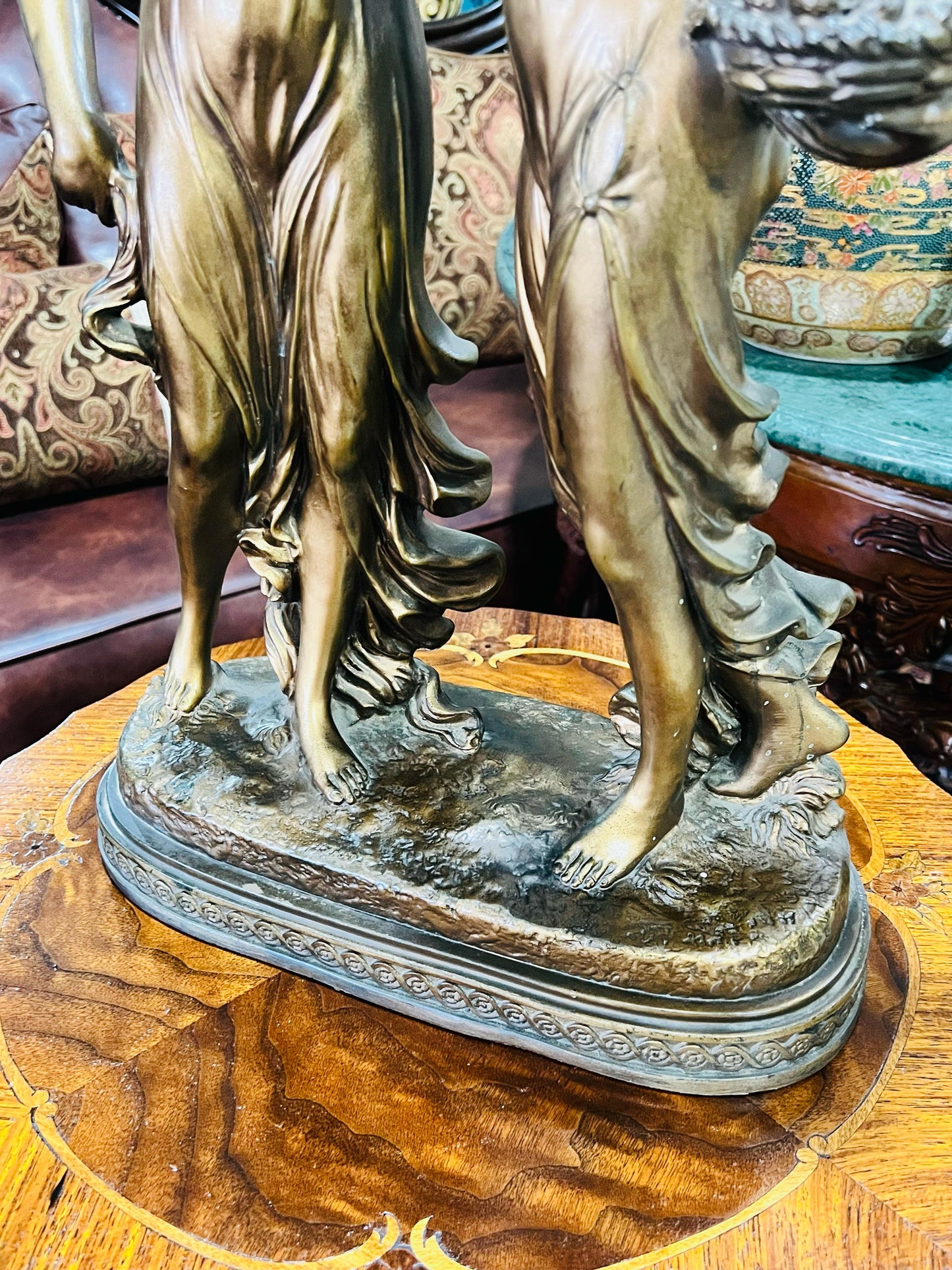 🦅 Bronze Sculpture of an Eagle in Flight with a Globe for Sale 🦅
