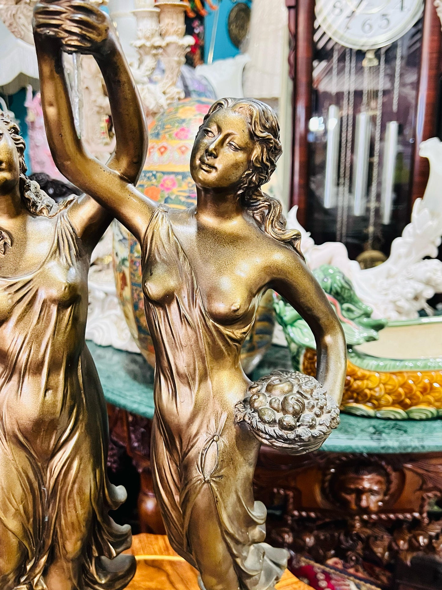 🦅 Bronze Sculpture of an Eagle in Flight with a Globe for Sale 🦅