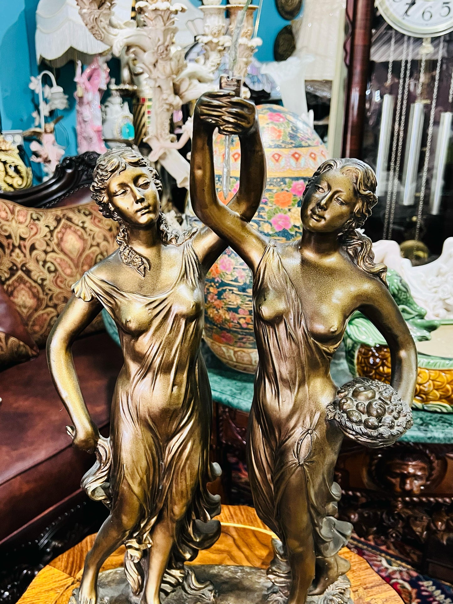 🦅 Bronze Sculpture of an Eagle in Flight with a Globe for Sale 🦅