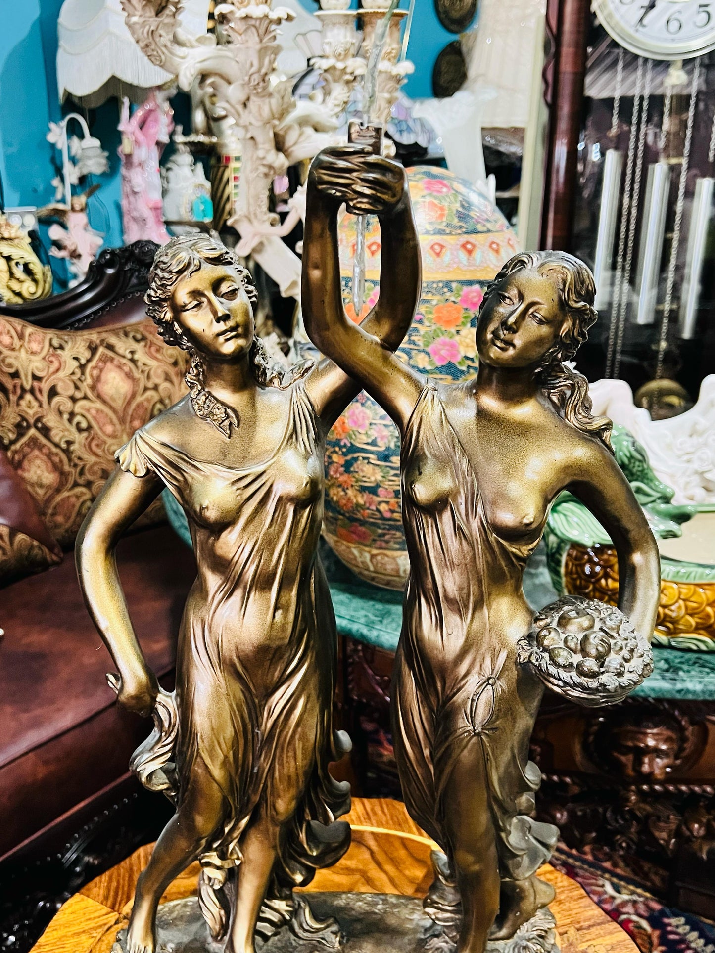 🦅 Bronze Sculpture of an Eagle in Flight with a Globe for Sale 🦅