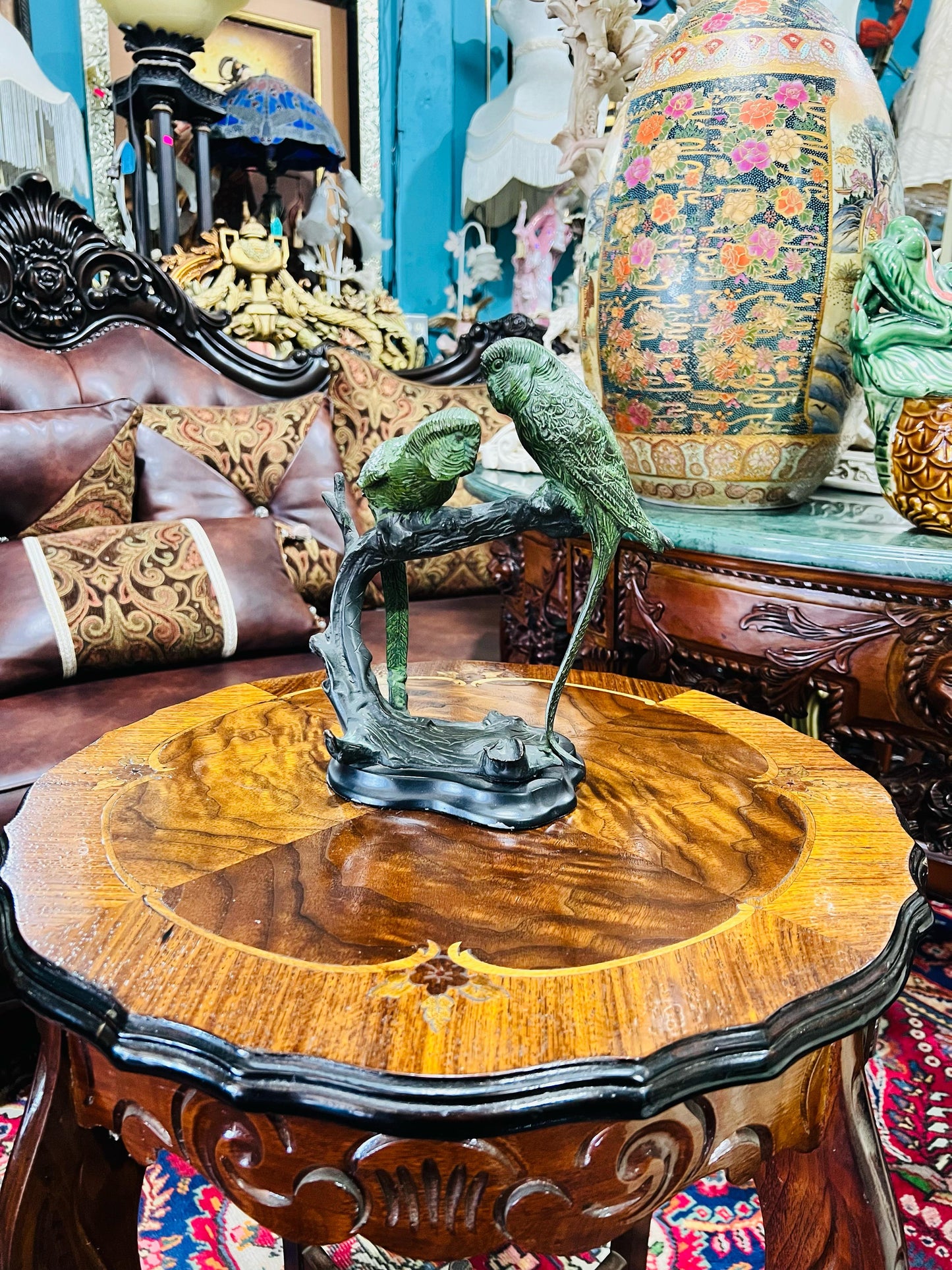 🦅 Bronze Sculpture of an Eagle in Flight with a Globe for Sale 🦅