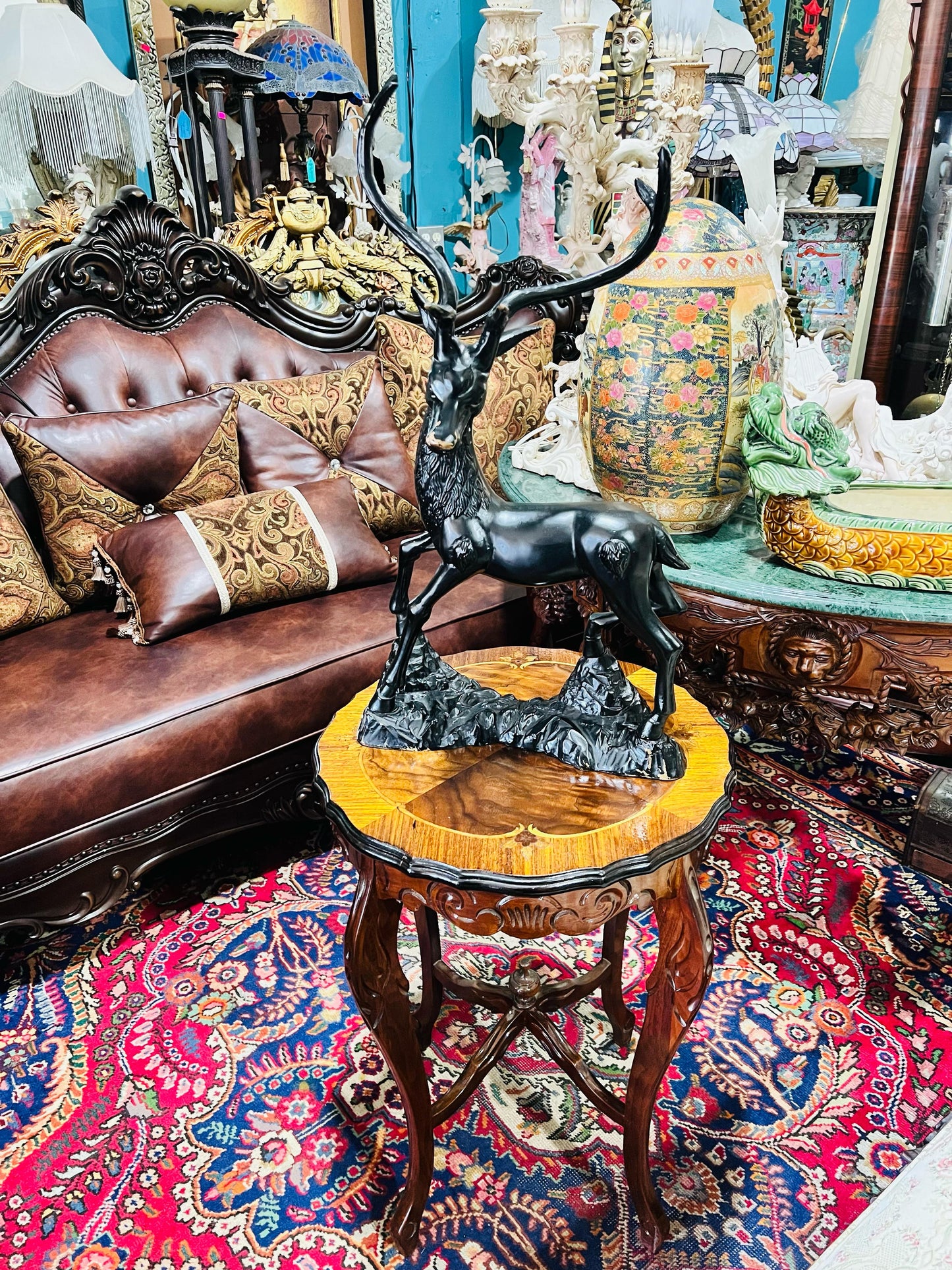 🦌 Escultura de Venado en Bronce Sólido – Majestuoso y Elegante🦌