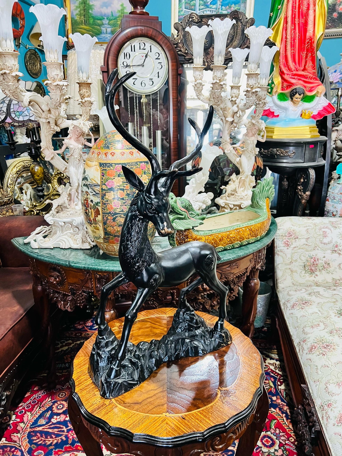 🦌 Escultura de Venado en Bronce Sólido – Majestuoso y Elegante🦌