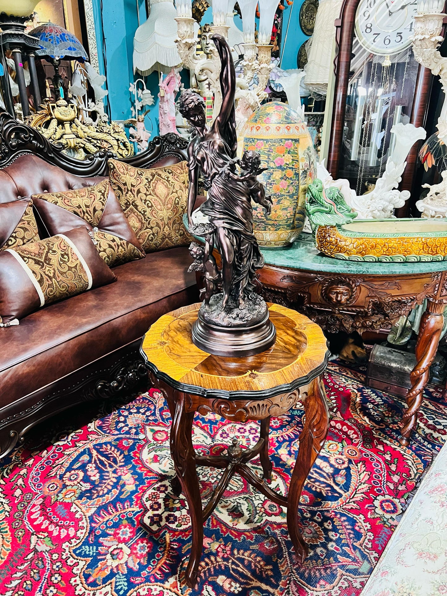 🦅 Bronze Sculpture of an Eagle in Flight with a Globe for Sale 🦅