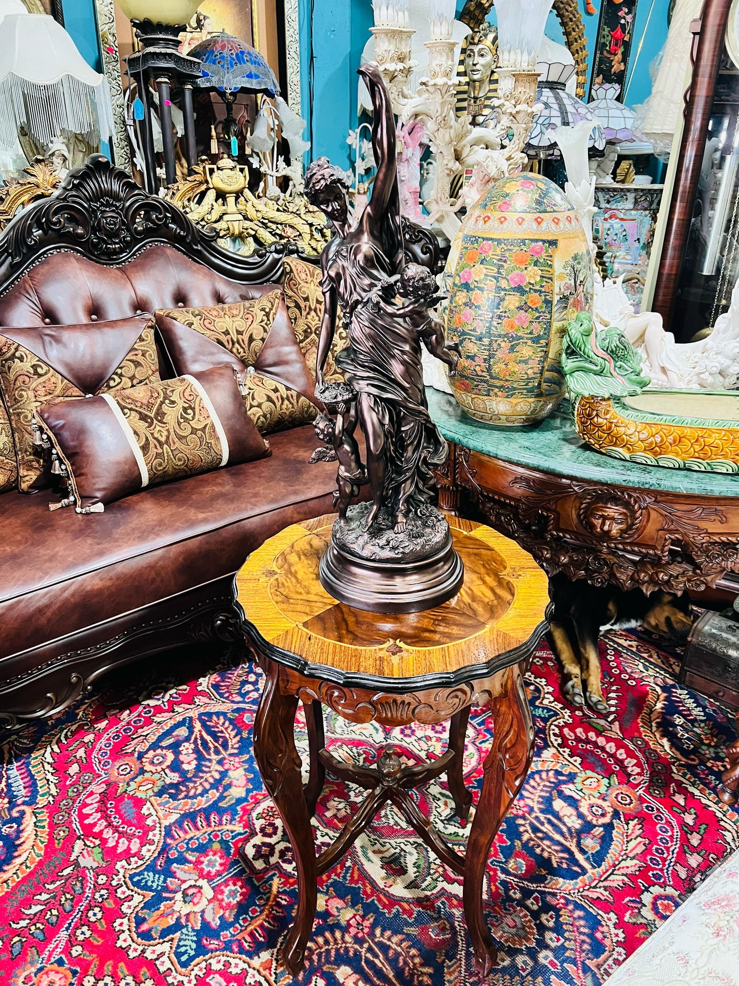 🦅 Bronze Sculpture of an Eagle in Flight with a Globe for Sale 🦅