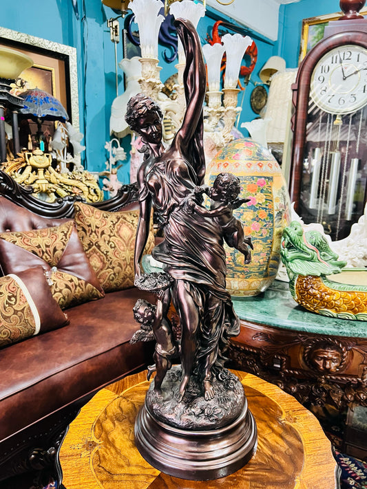 🦅 Bronze Sculpture of an Eagle in Flight with a Globe for Sale 🦅