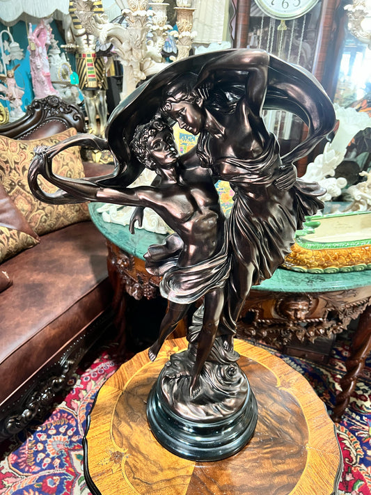 🦅 Bronze Sculpture of an Eagle in Flight with a Globe for Sale 🦅
