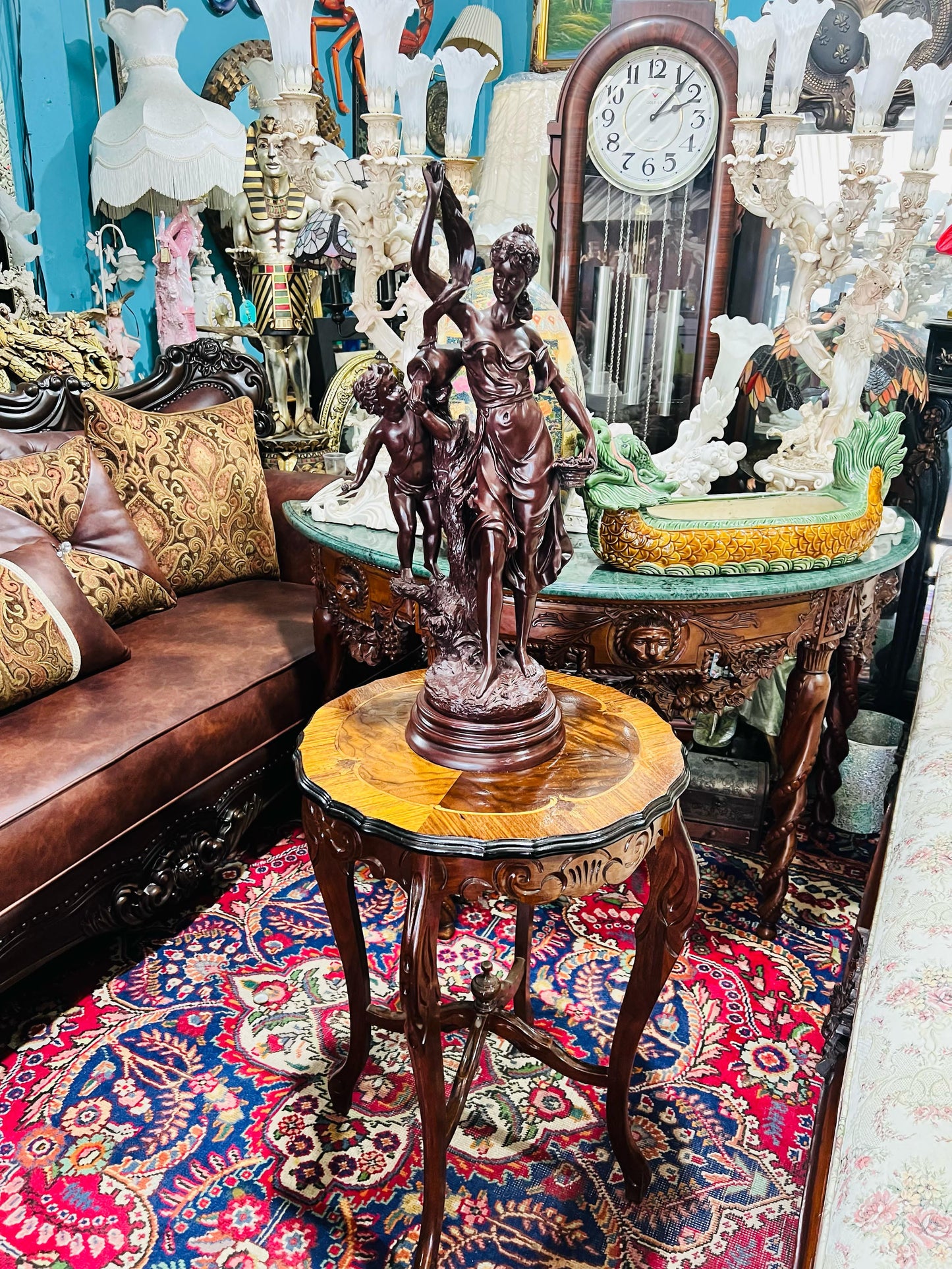 🦅 Bronze Sculpture of an Eagle in Flight with a Globe for Sale 🦅