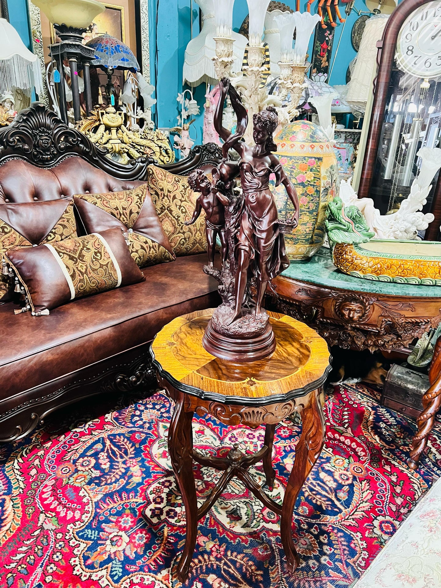 🦅 Bronze Sculpture of an Eagle in Flight with a Globe for Sale 🦅