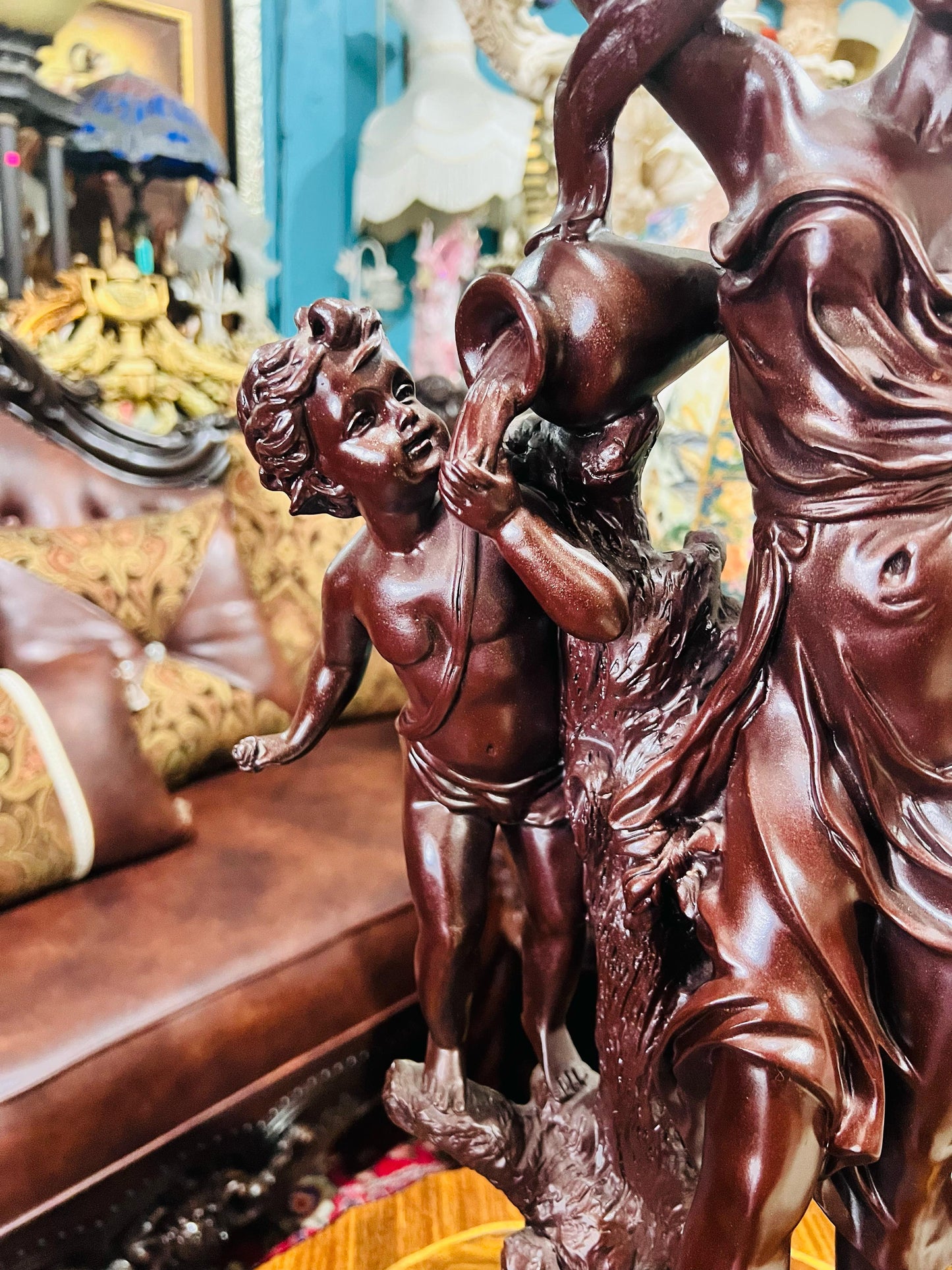🦅 Bronze Sculpture of an Eagle in Flight with a Globe for Sale 🦅