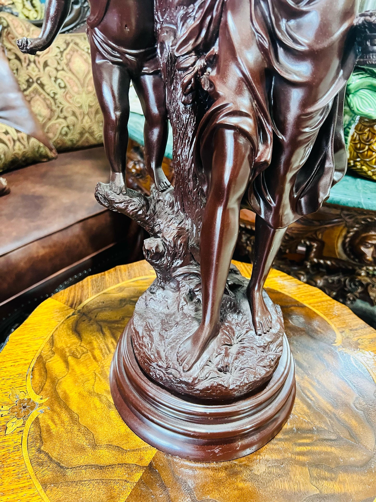 🦅 Bronze Sculpture of an Eagle in Flight with a Globe for Sale 🦅