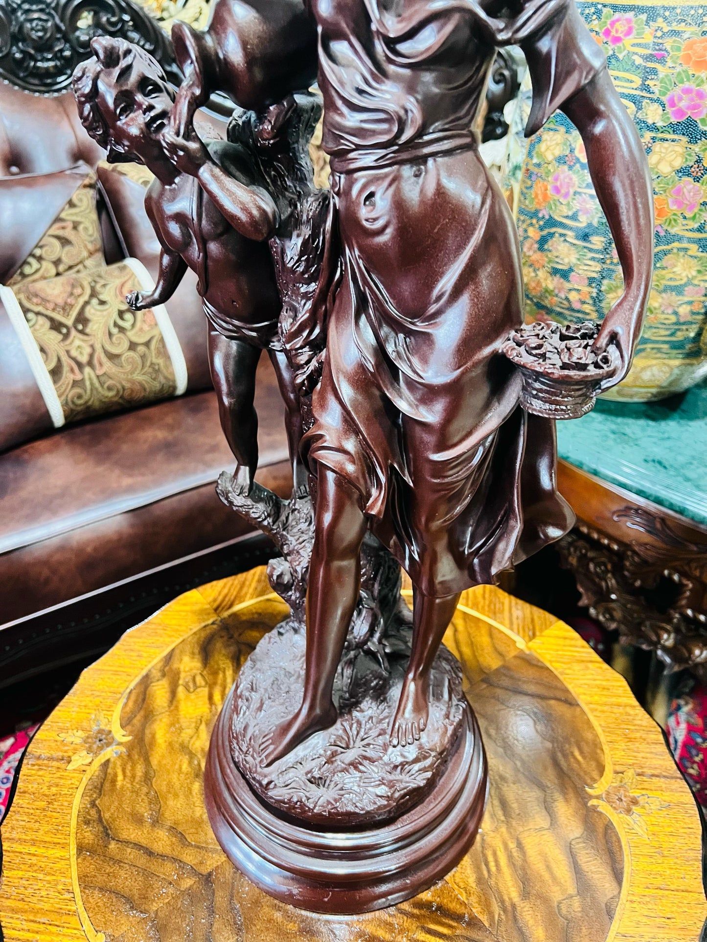 🦅 Bronze Sculpture of an Eagle in Flight with a Globe for Sale 🦅