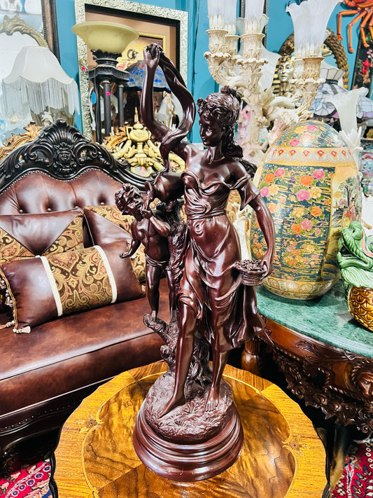 🦅 Bronze Sculpture of an Eagle in Flight with a Globe for Sale 🦅