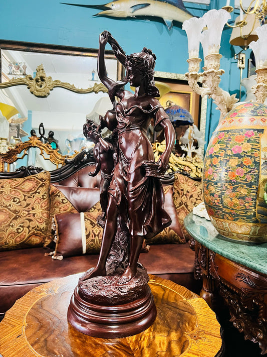 🦅 Bronze Sculpture of an Eagle in Flight with a Globe for Sale 🦅