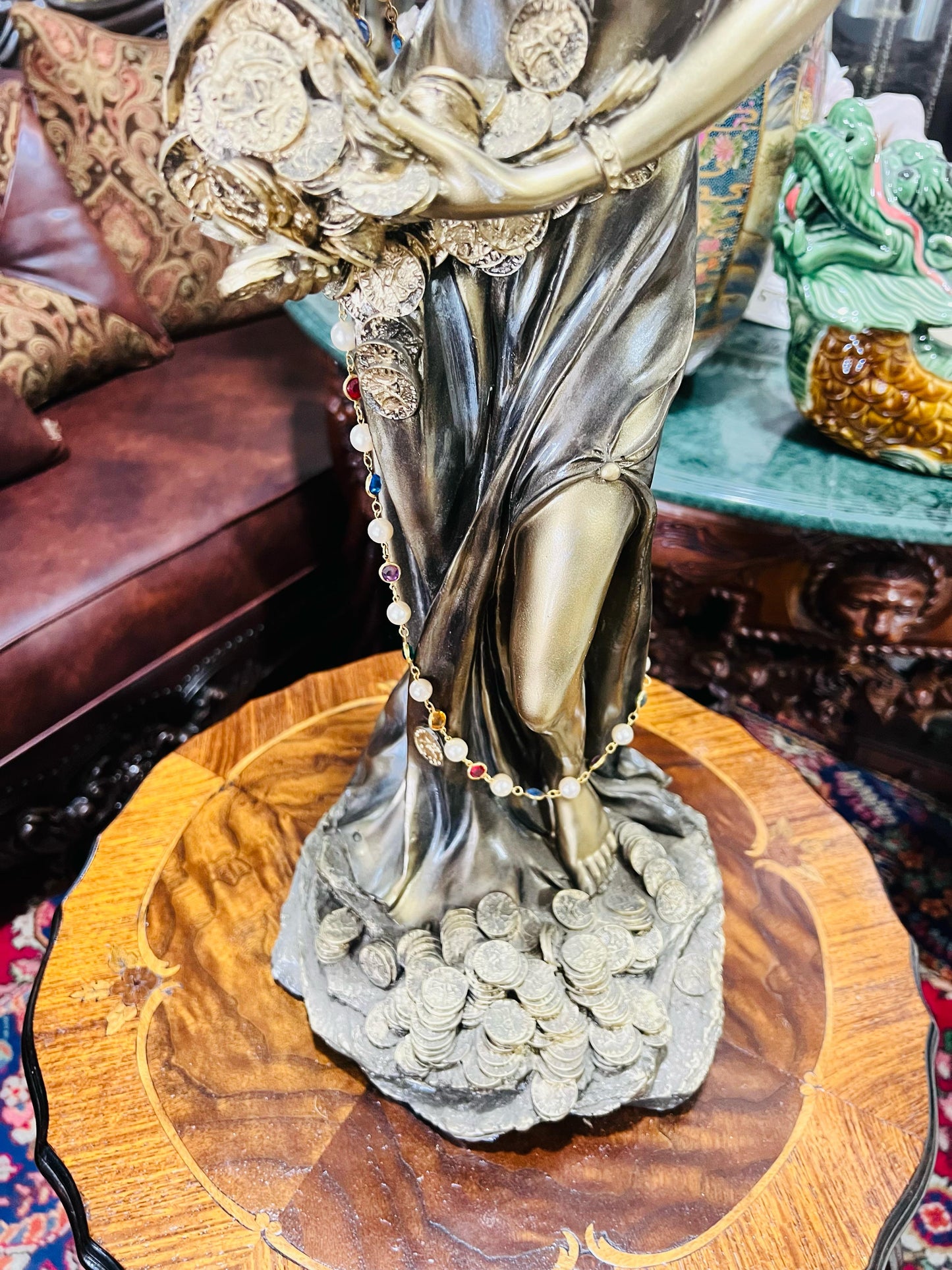 🦅 Bronze Sculpture of an Eagle in Flight with a Globe for Sale 🦅