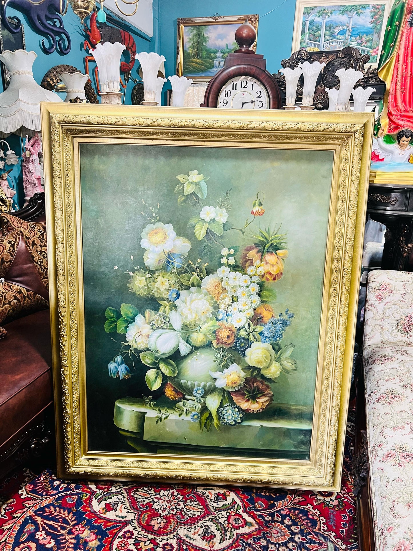 🌺 Exquisito Cuadro de Flores Pintado a Mano – Arte que Inspira Elegancia 🖌️🎨