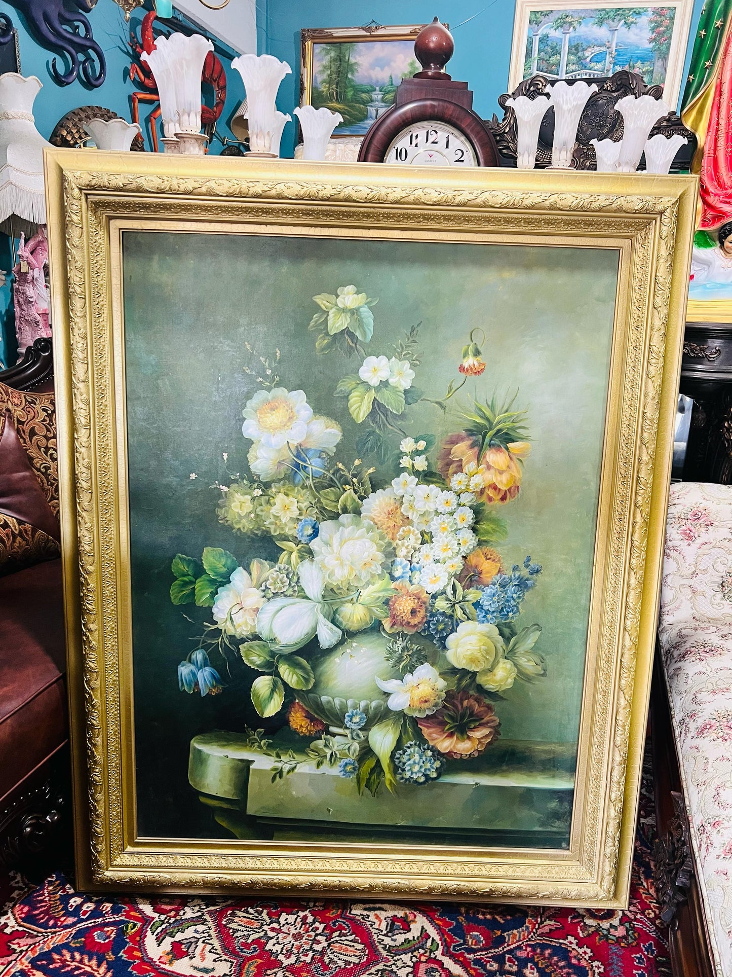 🌺 Exquisito Cuadro de Flores Pintado a Mano – Arte que Inspira Elegancia 🖌️🎨
