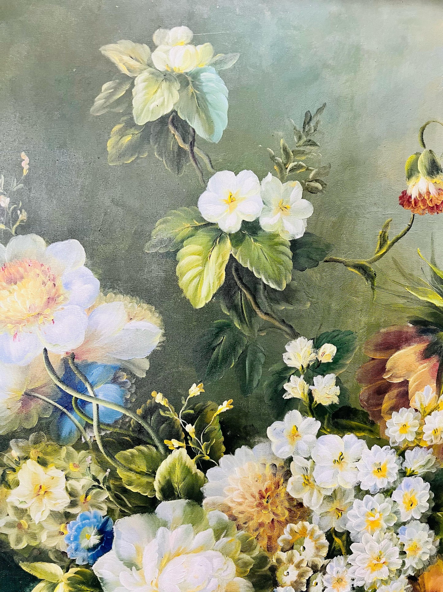 🌺 Exquisito Cuadro de Flores Pintado a Mano – Arte que Inspira Elegancia 🖌️🎨