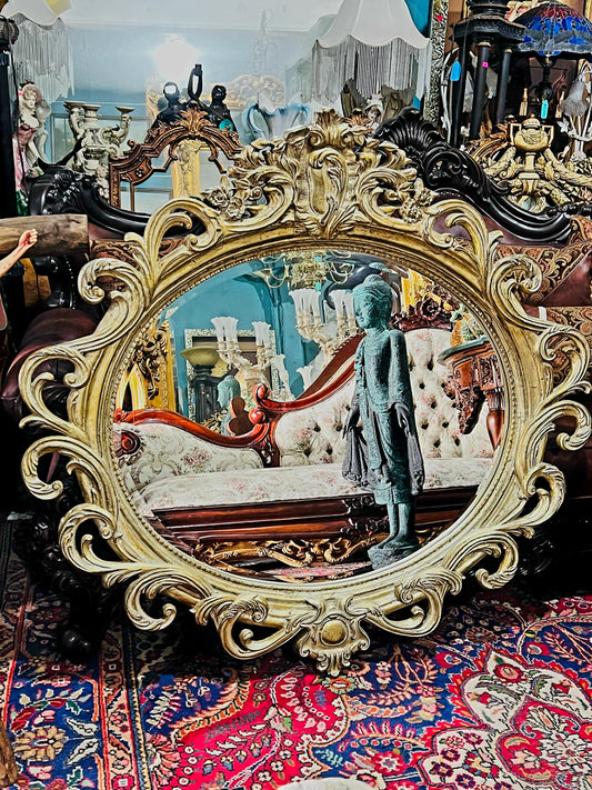 ✨Hand-Carved Wooden Mirror. Artisanal Elegance in Every Detail✨