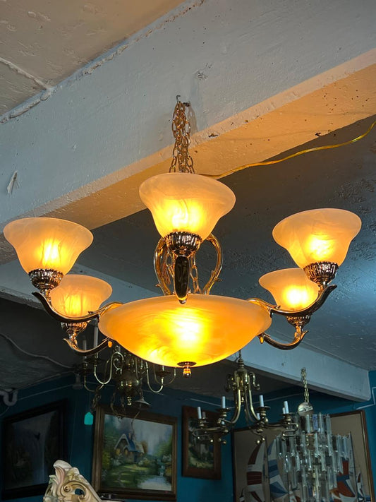 🔱🌟Brilliant: 12-Armed Brass Chandelier 🌟🔱