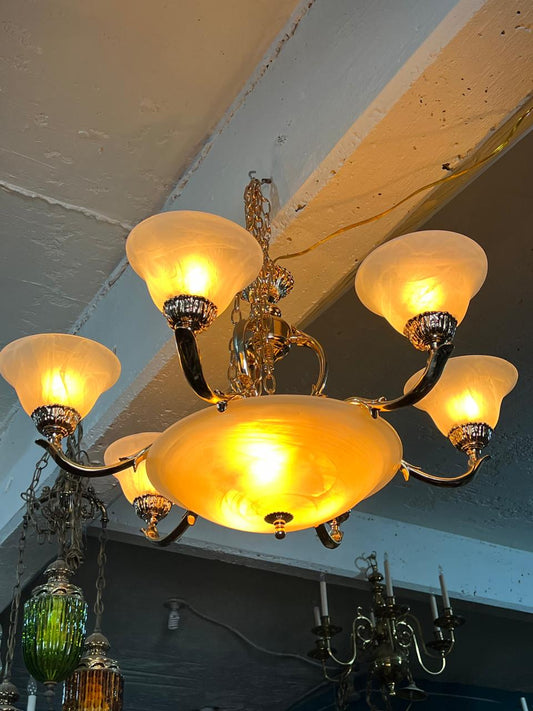 🔱🌟Brilliant: 12-Armed Brass Chandelier 🌟🔱