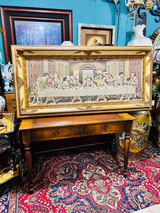 🎨 Gobelino De La Representación de La Última Cena – Marco Estilo Vintage